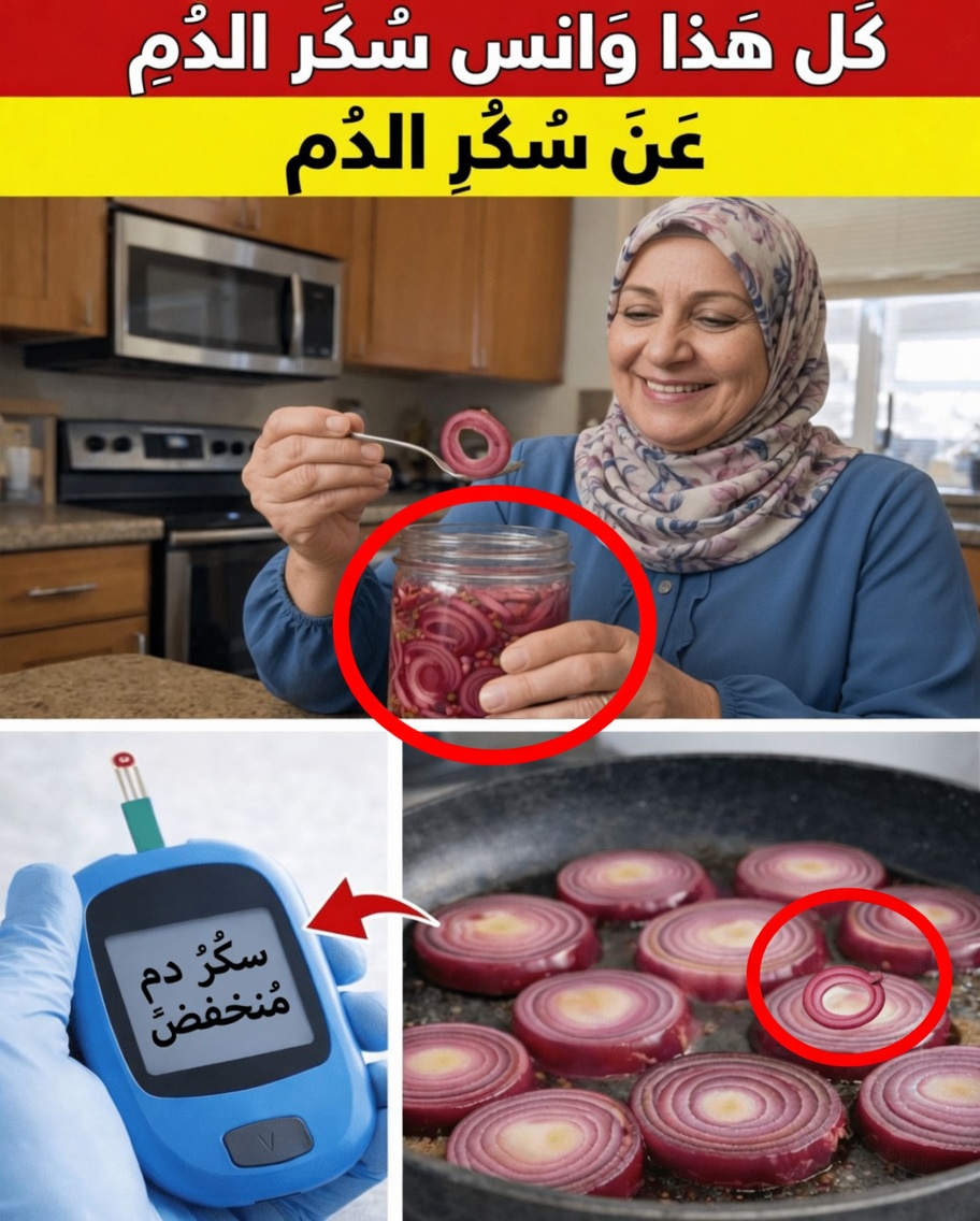 كبار السن، قطّعوا بصلة واحدة الليلة واحتسوا هذا الإكسير خلال 60 ثانية الذي يخفض سكر الدم 28 نقطة، وينظّف الشرايين لتصبح لامعة، وينقذ قلبكم—بينما أنتم نائمون