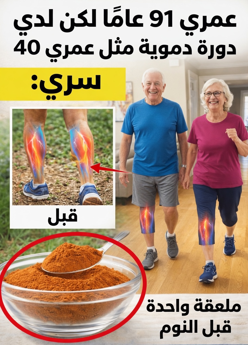 كبار السن، تناولوا هذا قبل النوم لزيادة تدفق الدم والدورة الدموية في الساقين والقدمين خلال 24 ساعة!