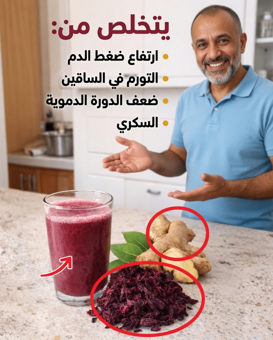 الزنجبيل وورق الغار والكركديه: مشروب عشبي منعش لتعزيز العافية اليومية