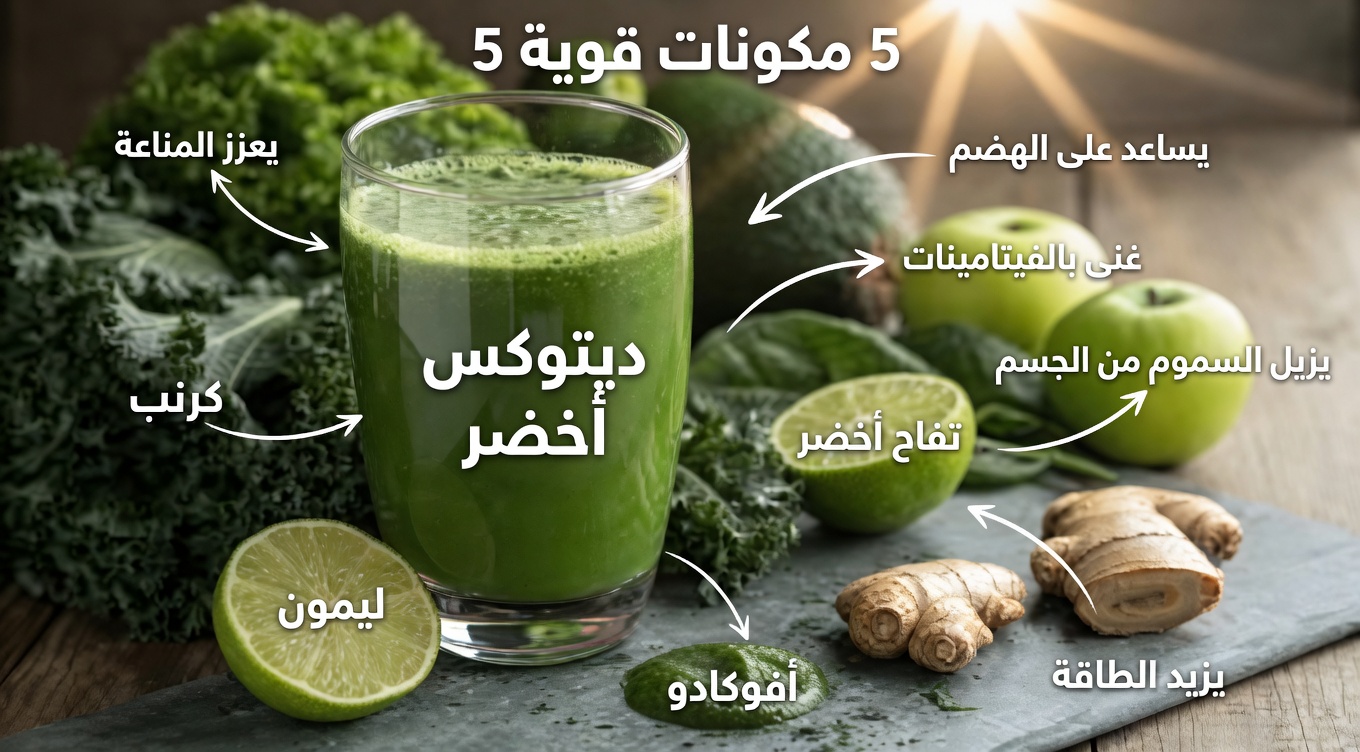 عصير الخيار والليمون الأخضر: طريقة منعشة لتعزيز الترطيب ودعم العافية اليومية
