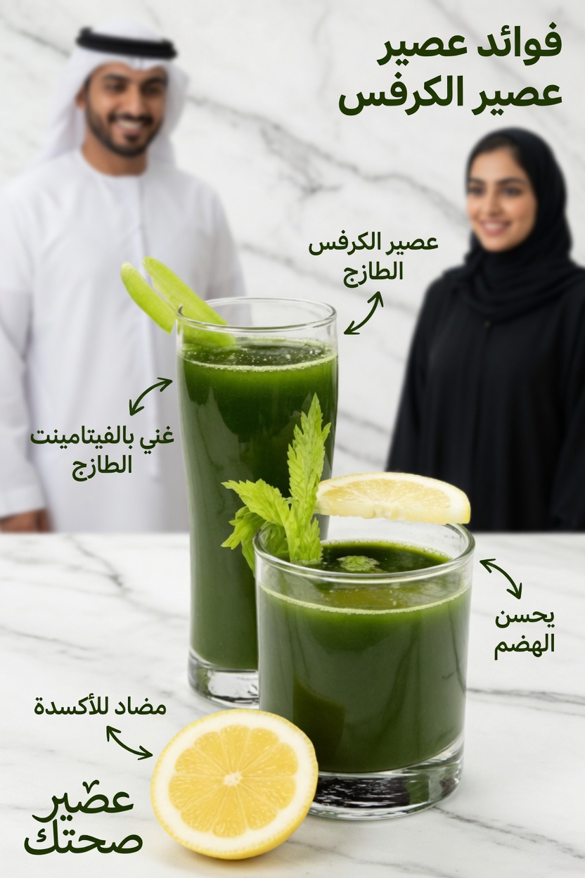 انتعش يومك بعصير أخضر من الكرفس والبقدونس والليمون: عادة صباحية بسيطة للشعور بخفة أكثر