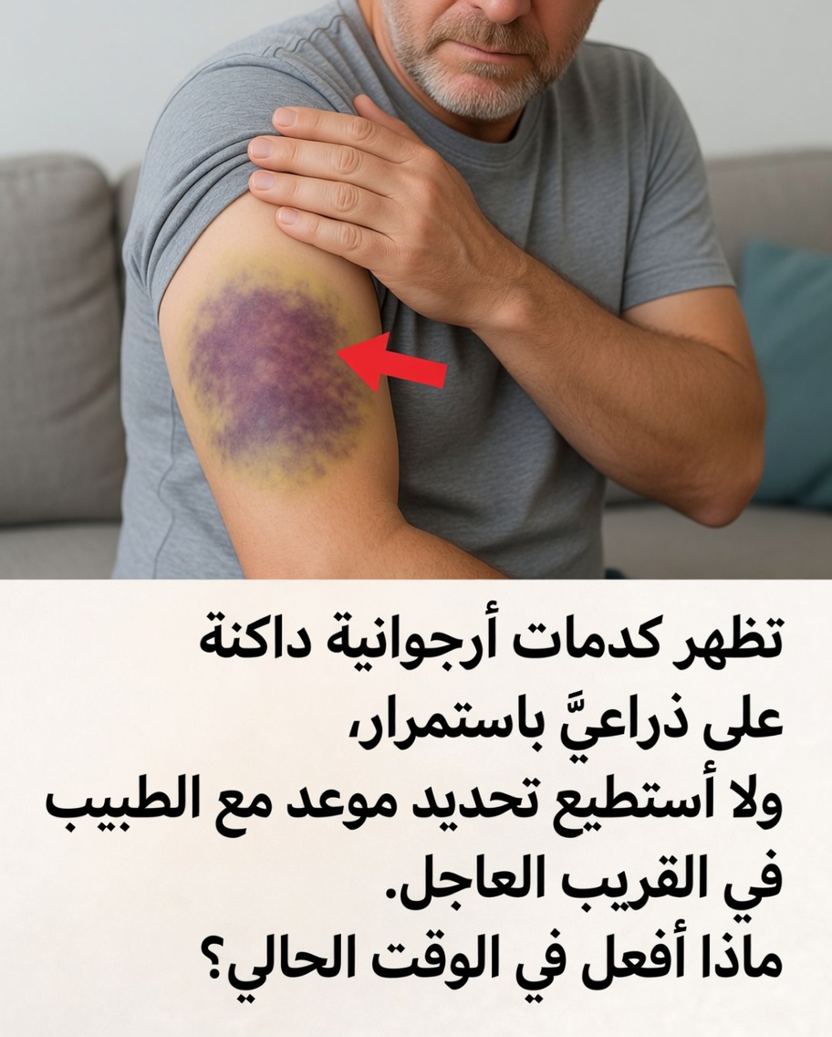 كدمات أرجوانية داكنة تستمر في الظهور على ذراعيّ – ماذا يمكنني أن أفعل أثناء انتظاري لمراجعة الطبيب؟