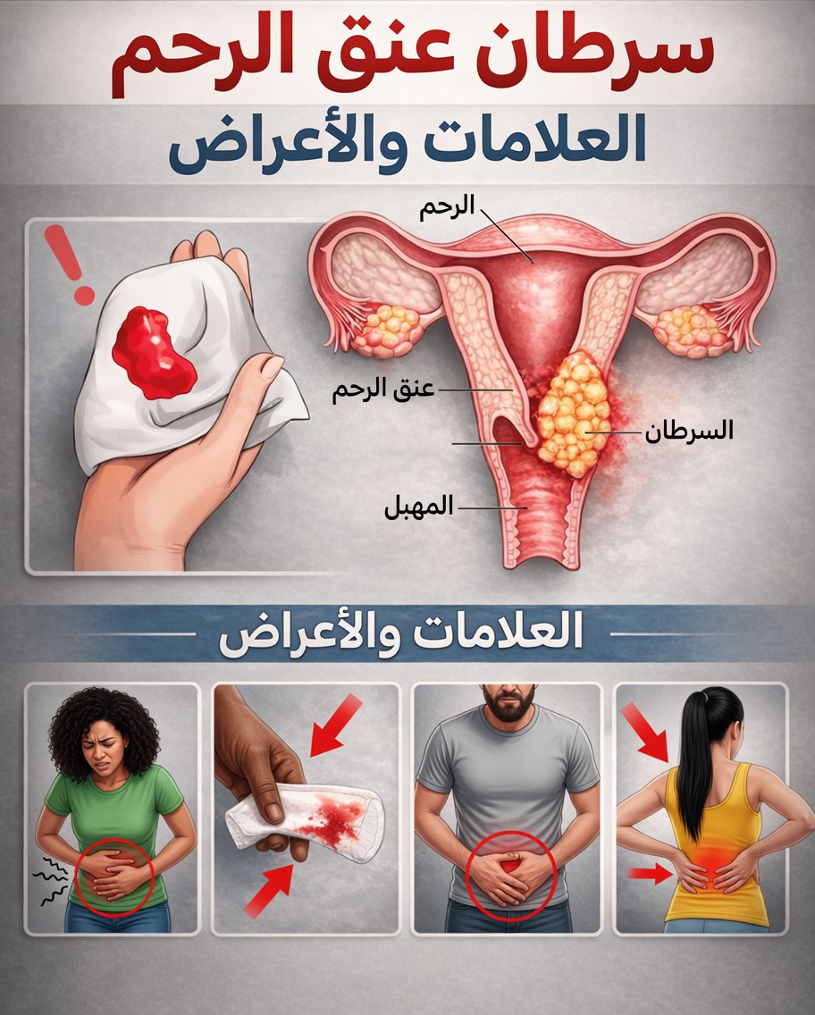 9 علامات تحذيرية مبكرة لسرطان عنق الرحم غالبًا ما تتجاهلها النساء