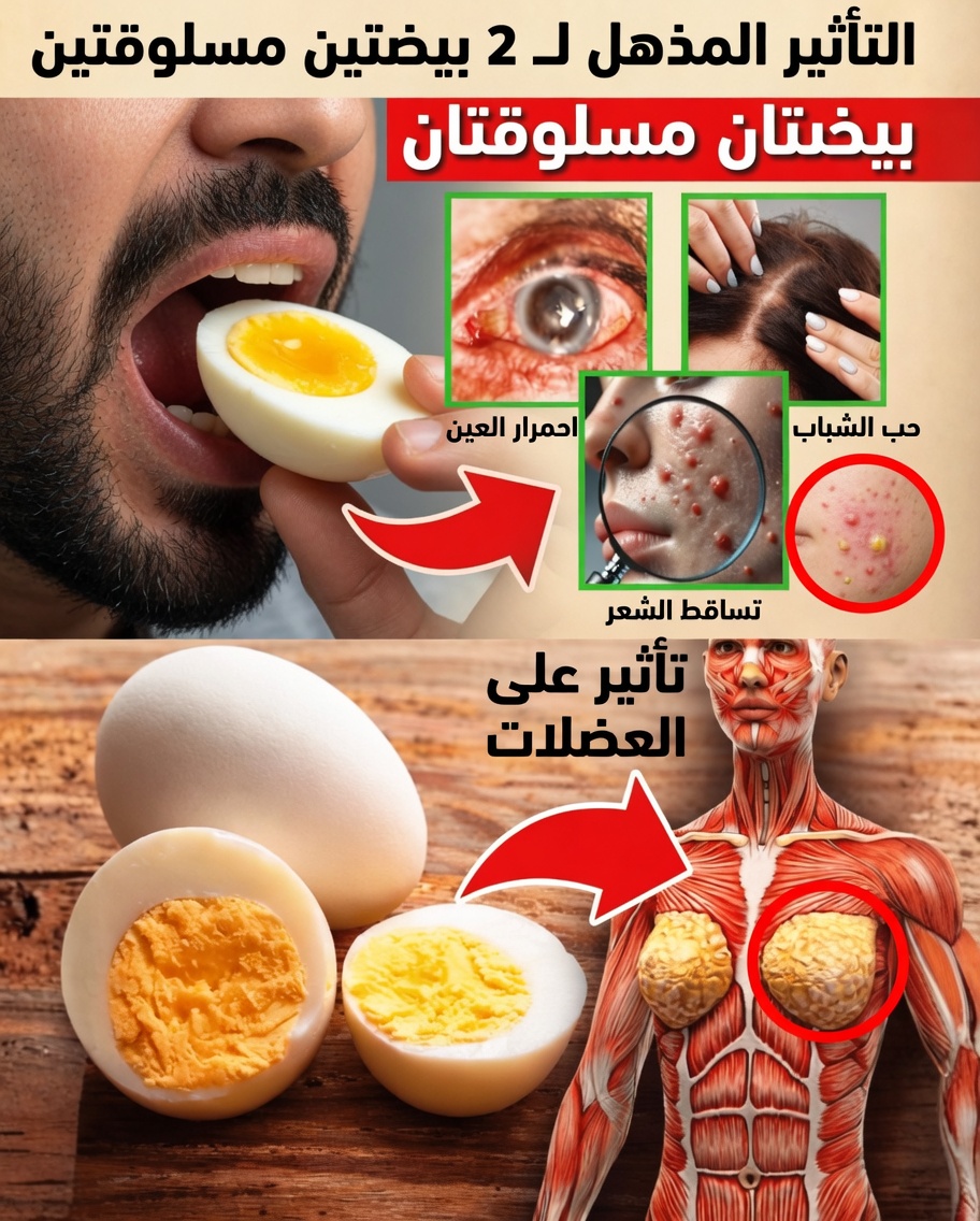 ماذا يحدث لجسمك عندما تأكل بيضتين مسلوقتين كل صباح؟