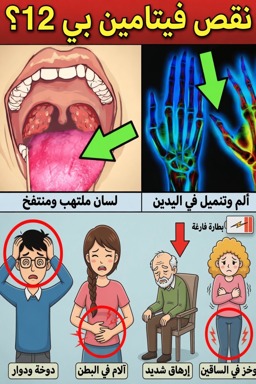 5 علامات تحذيرية مفاجئة لانخفاض مستويات فيتامين ب12 يجب أن تعرفها لدى كبار السن
