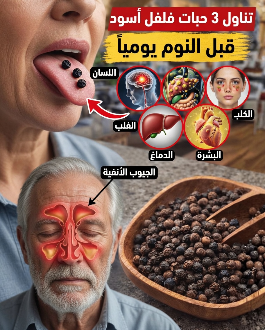 9 طرق مدهشة لمضغ الفلفل الأسود قبل النوم قد تدعم صحتك – عادة ليلية بسيطة تستحق الاستكشاف