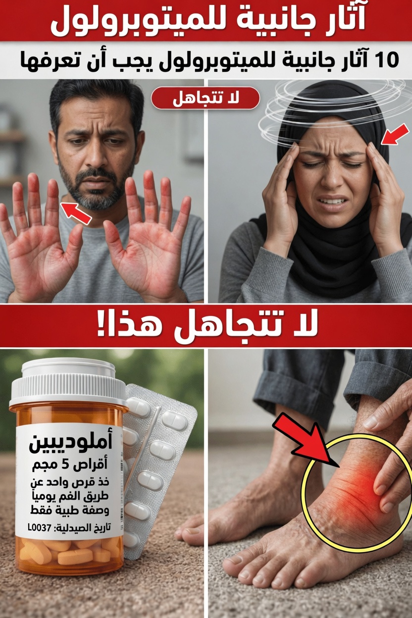 10 آثار جانبية مقلقة للميتوبرولول يراقبها الأطباء غالبًا عن كثب – وما يمكنك فعله حيالها