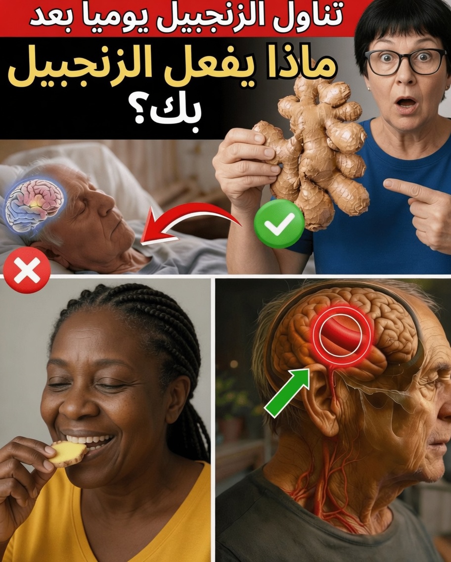 ماذا يحدث حقًا لجسمك بعد سن الستين عندما تبدأ بتناول الزنجبيل كل صباح